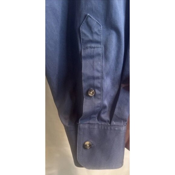 Ariat Men’s Blue Cotton Button Up Long Sleeve Shirt Sz XXL Casual Travel 2XL - Picture 4 of 10
